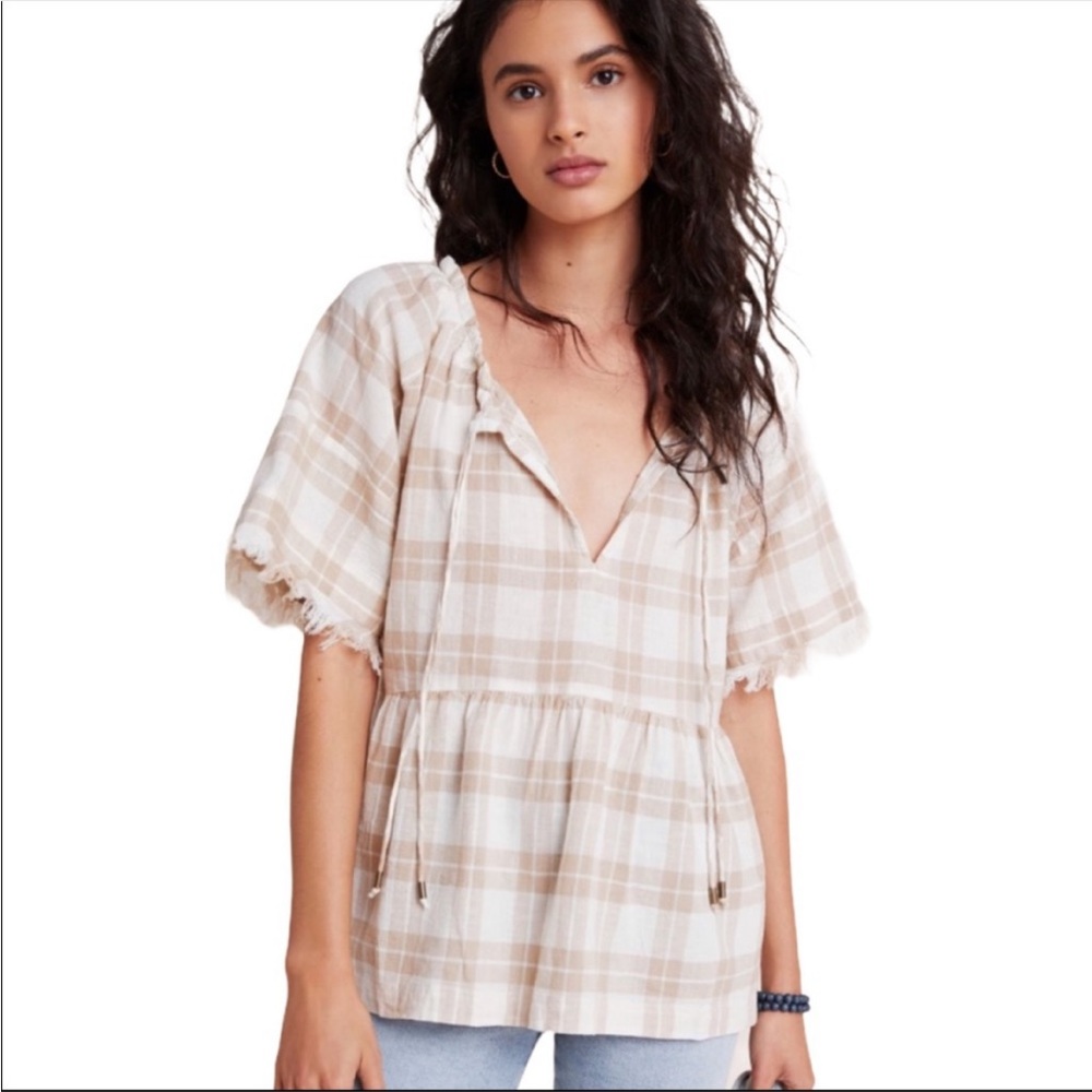 X Anthropologie Pilcro Bette Babydoll Blouse Size Medium